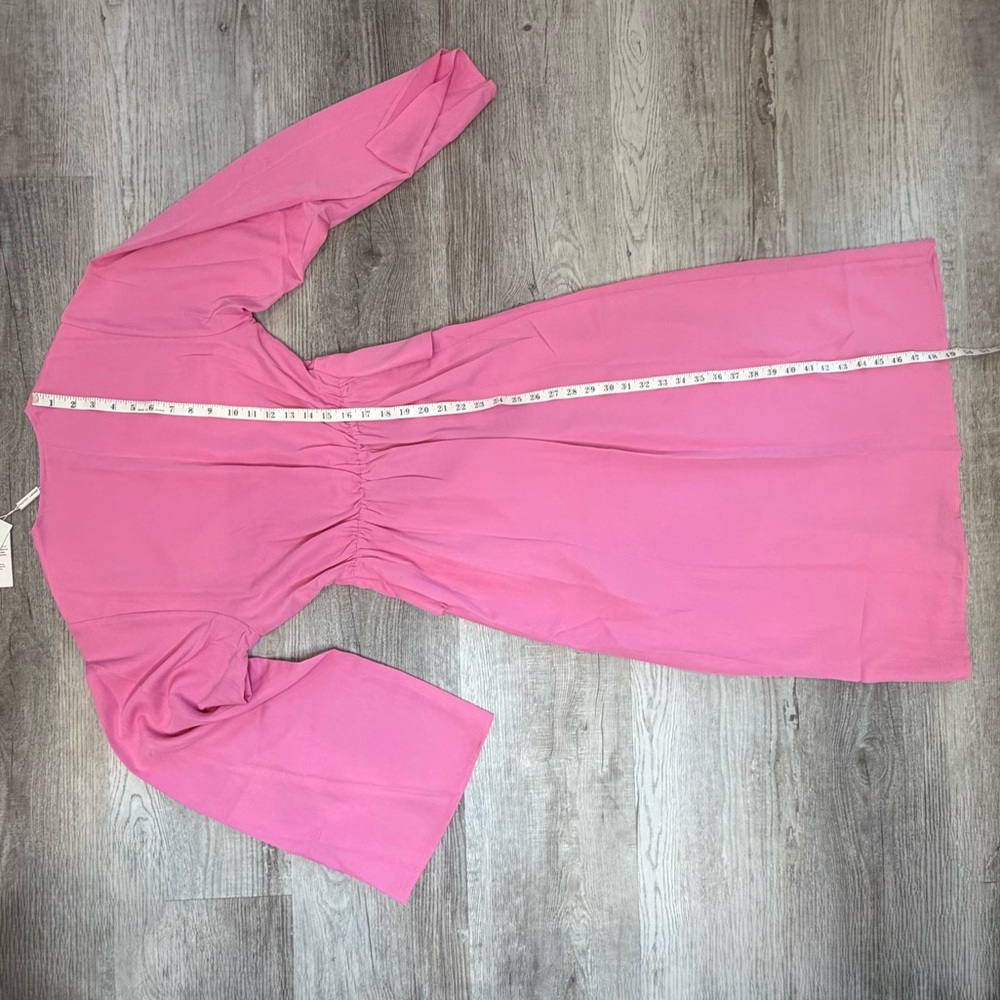 Pretty Lavish Josephine knot-detail woven midaxi dress Candy pink Women’s 2 XS - Picture 12 of 16